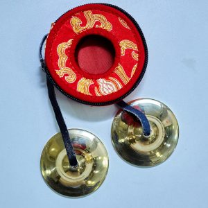 Authentic Tingsha Cymbals–6cm Diameter, 0.138g with Carrying Case
