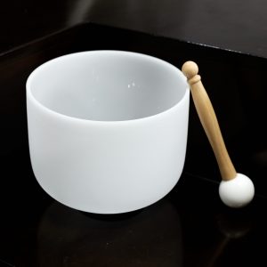 Crystal Singing Bowl–High-Quality Frosted Quartz (0.932gm, 20cm)