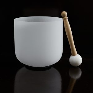 Crystal Singing Bowl–High-Quality Frosted Quartz (0.902gm, 17cm)