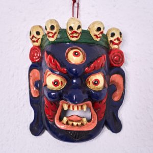 Hand Carved Wooden Mahakala Mask –Bhairav Wall Hanging Spiritual