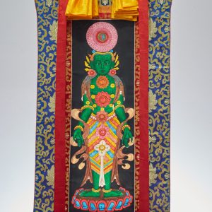 Handcrafted Tibetan Thangka Painting – 118 × 56 cm